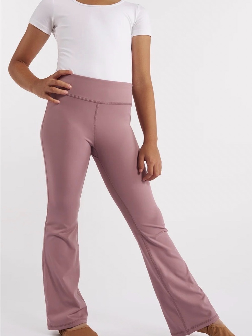 Athleta High-Rise Flare Shorts in Mauve